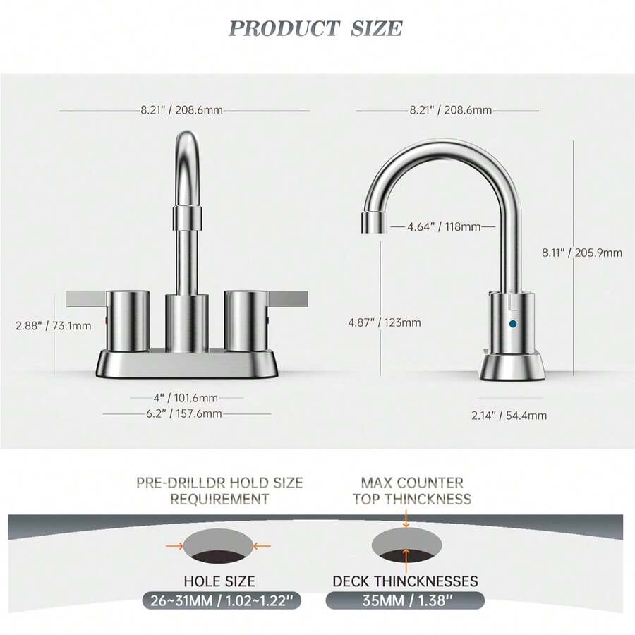 Grifo para lavabo de baño sin plomo