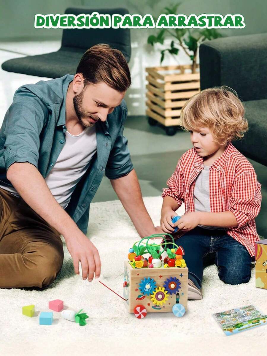 Juguete educativo Montessori multifuncional de madera para bebés