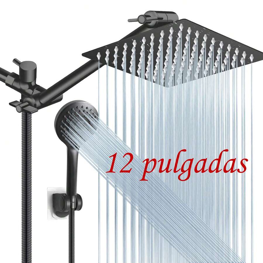 Cabezal de ducha tipo lluvia con rociador de mano combinado