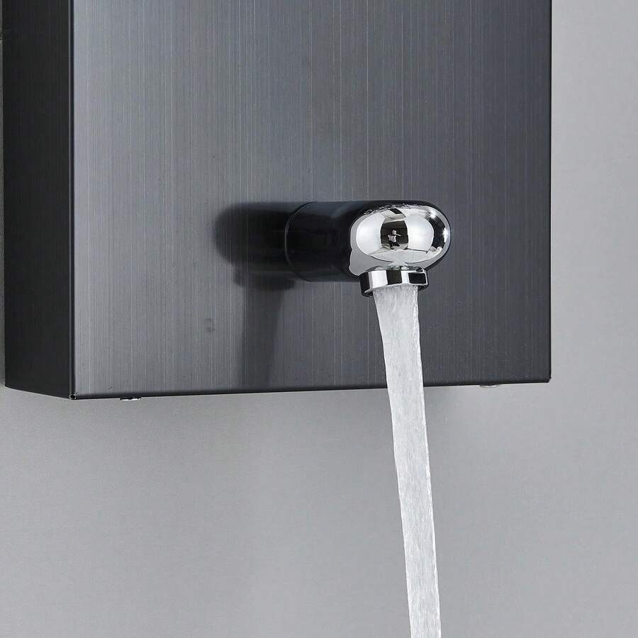 Mcmxtap Panel de Ducha LED Sistema de Torre Lluvia Cascada Masaje