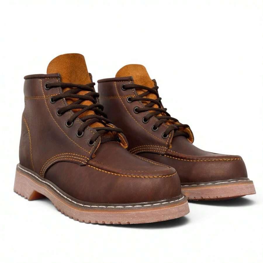 Bota De Trabajo Para Caballero 100% Piel Marca Edgar