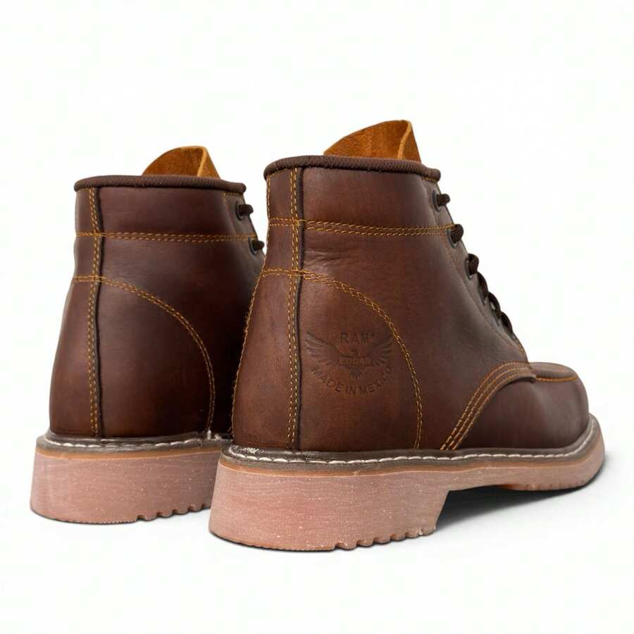 Bota De Trabajo Para Caballero 100% Piel Marca Edgar