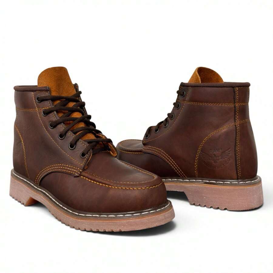 Bota De Trabajo Para Caballero 100% Piel Marca Edgar