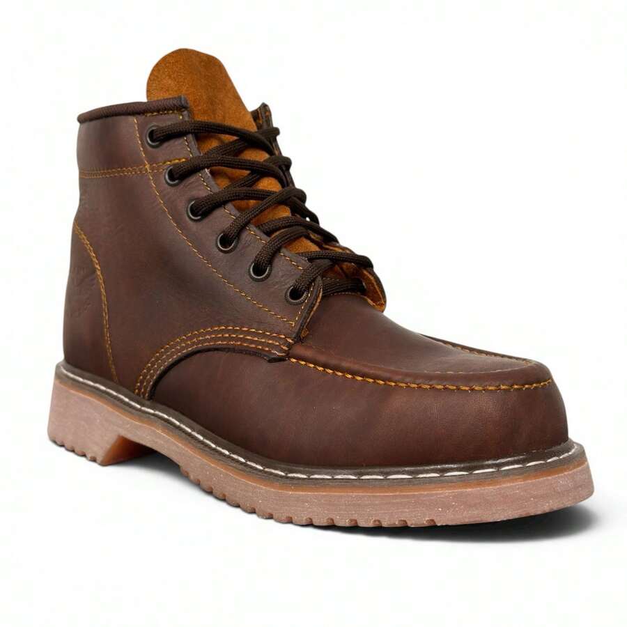 Bota De Trabajo Para Caballero 100% Piel Marca Edgar