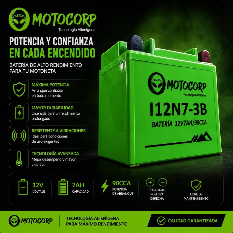 Batería de Gel 12N7-3B Motocorp