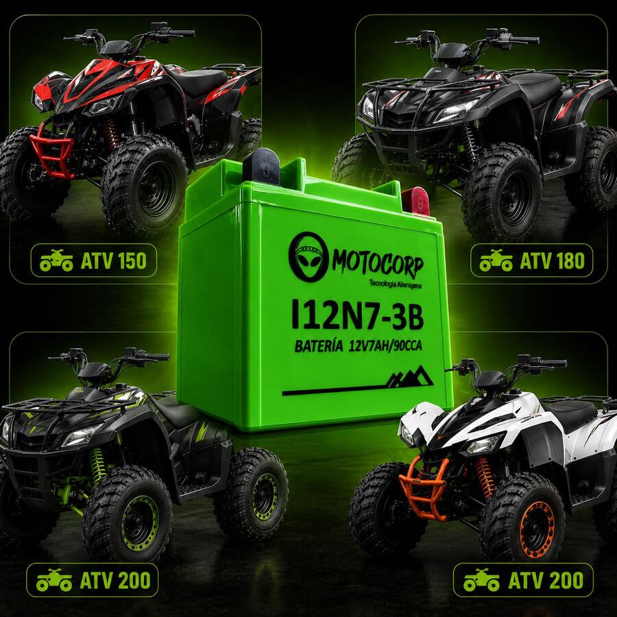 Batería de Gel 12N7-3B Motocorp para ATV150/180/200