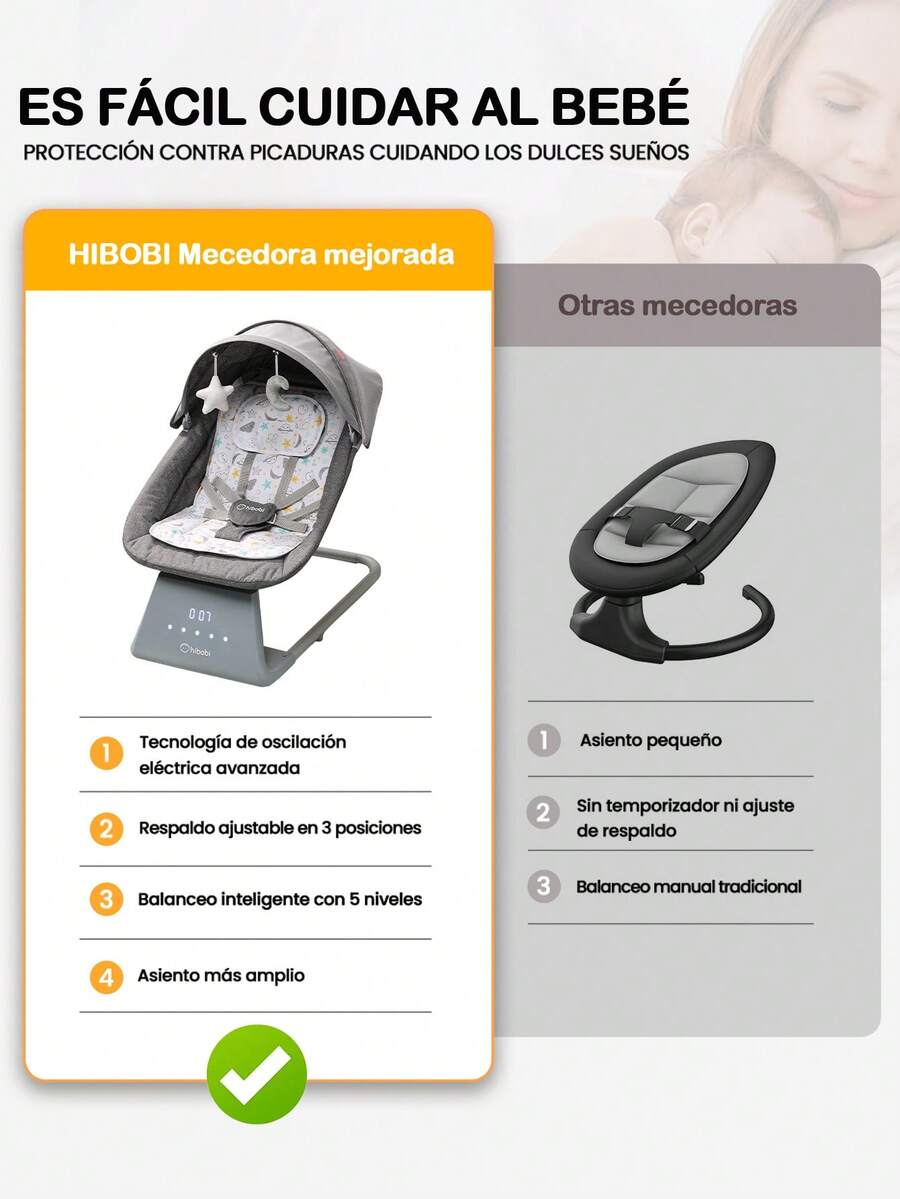 Mecedora eléctrica para bebé
