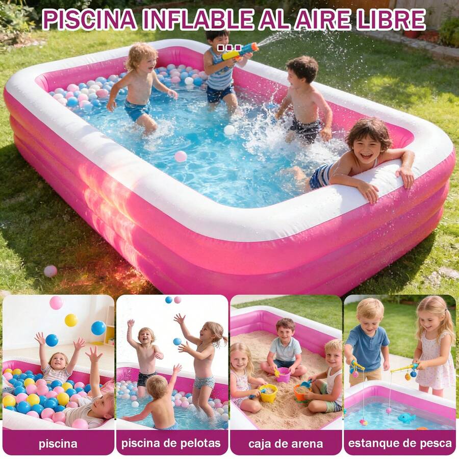 Piscina hinchable rectangular
