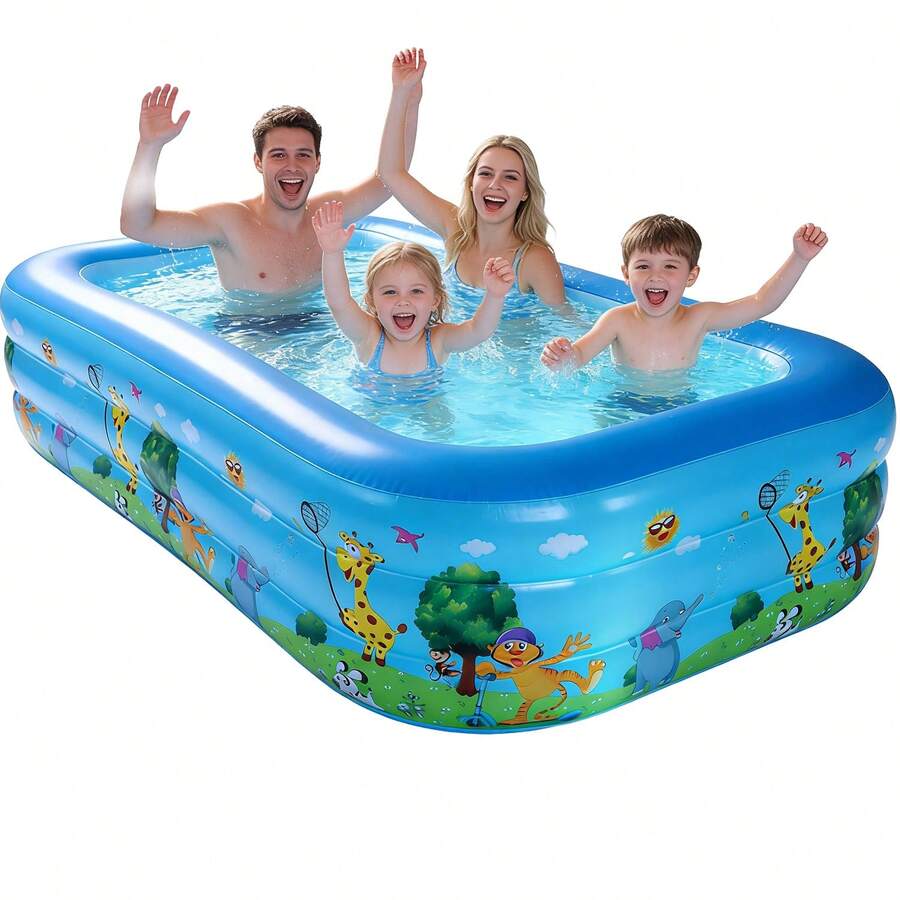 Piscina hinchable rectangular para toda la familia