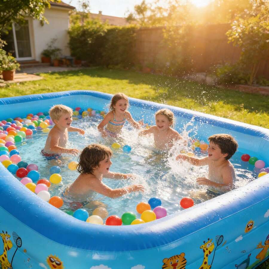 Piscina hinchable rectangular