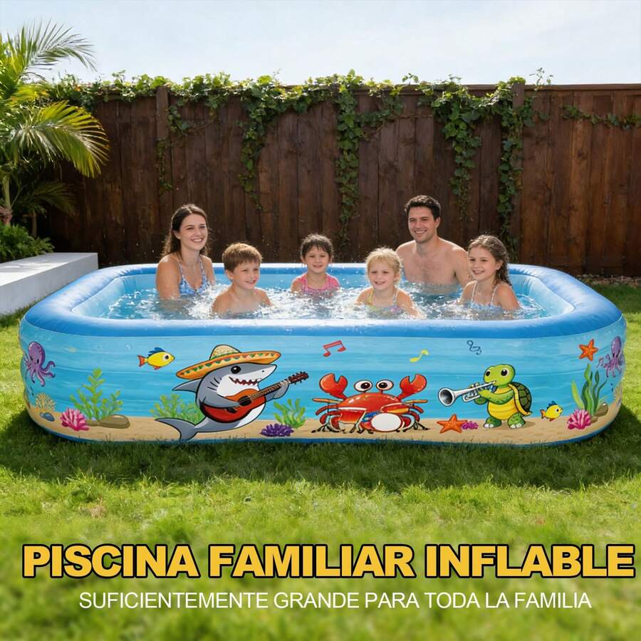 Piscina hinchable rectangular