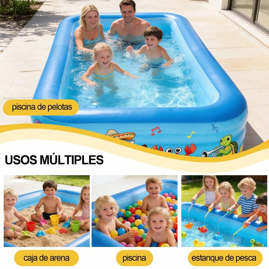 Piscina hinchable rectangular