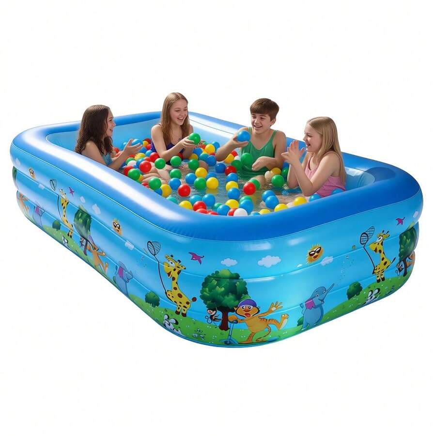 Piscina hinchable rectangular para toda la familia