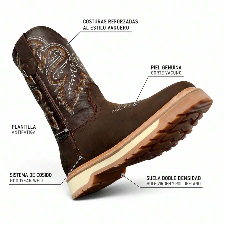 BOTA TRABAJO ESTILO DE RODEO SIN CASCO
