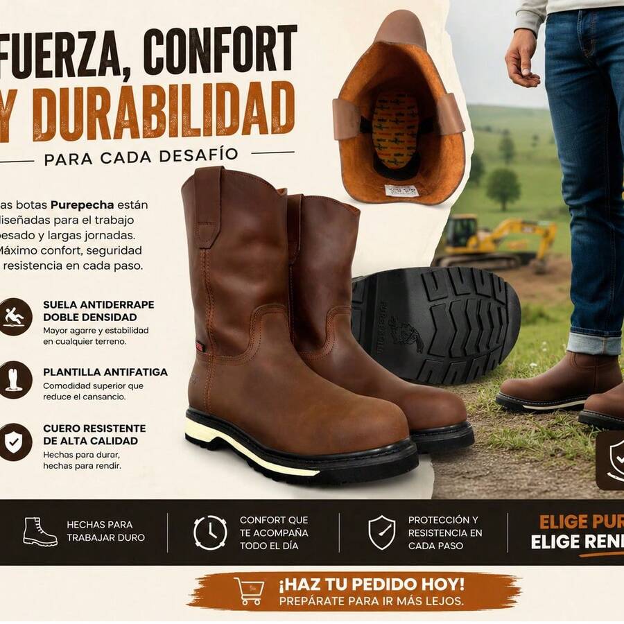 BOTA DE TRABAJO HOMBRE YUCON SUELA SIERRA DOBLE DENSIDAD