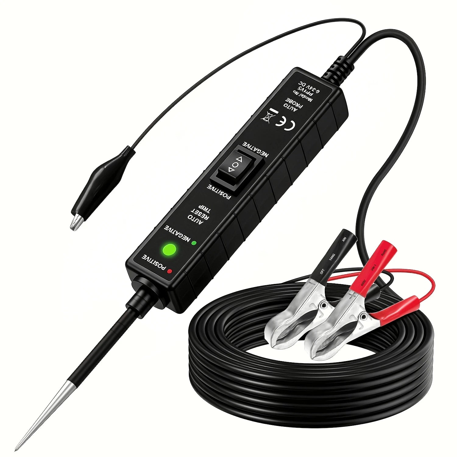 Probador digital de circuitos eléctricos para auto de 6-24V CC