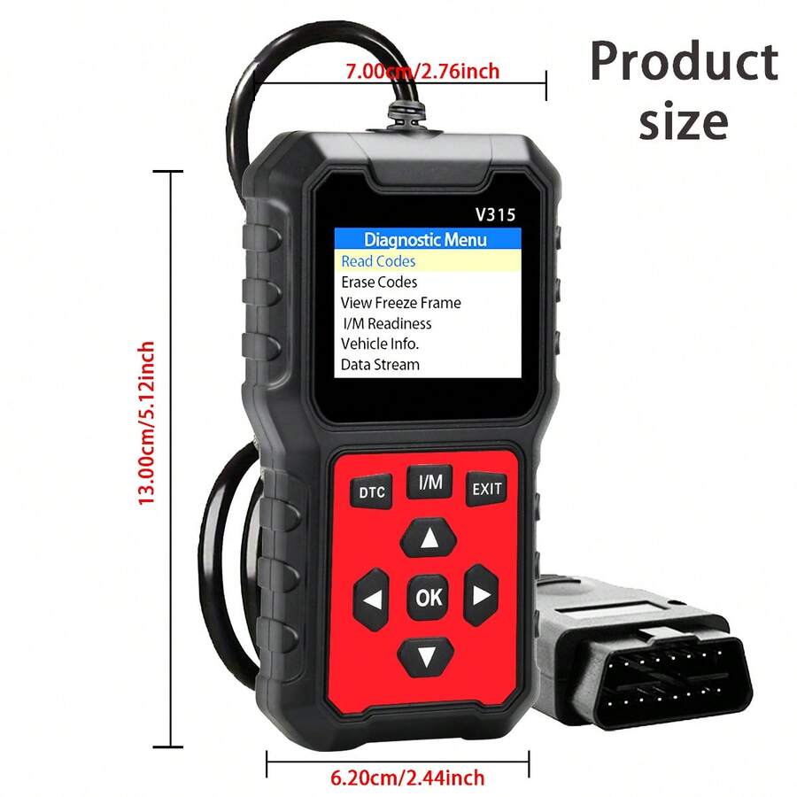 V315 Escáner OBD2 sin batería, probador de voltaje automático