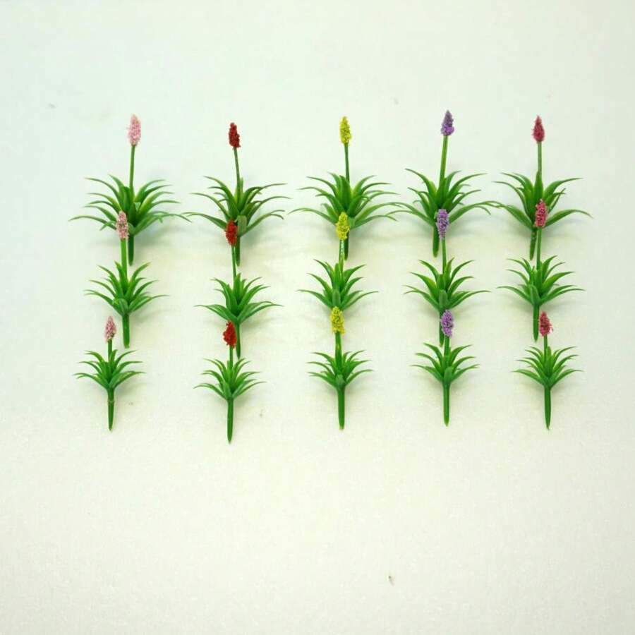 30 piezas Flores en miniatura y plantas de hierba
