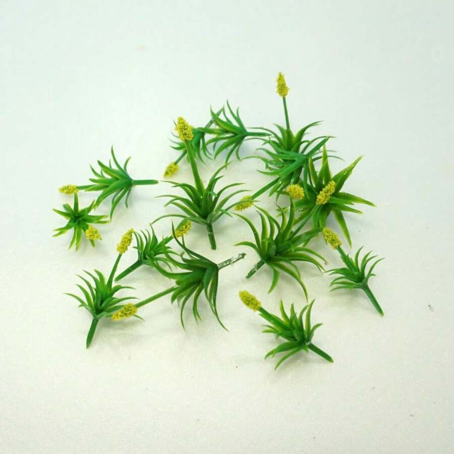 30 piezas Flores en miniatura y plantas de hierba