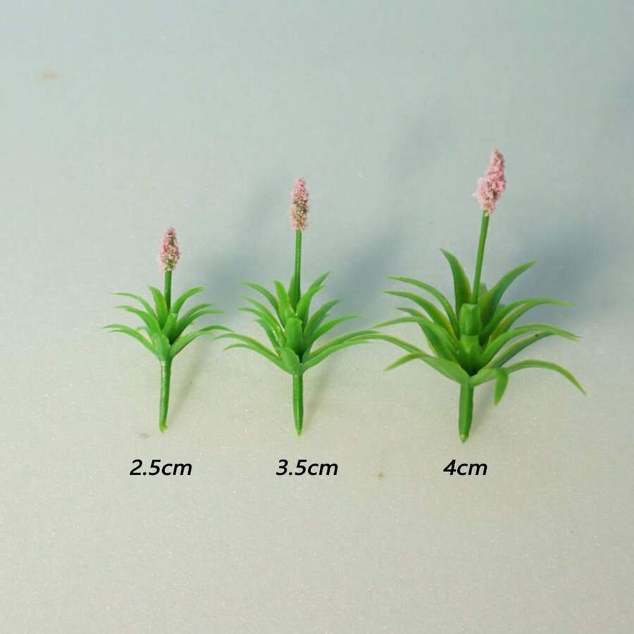 30 piezas Flores en miniatura y plantas de hierba