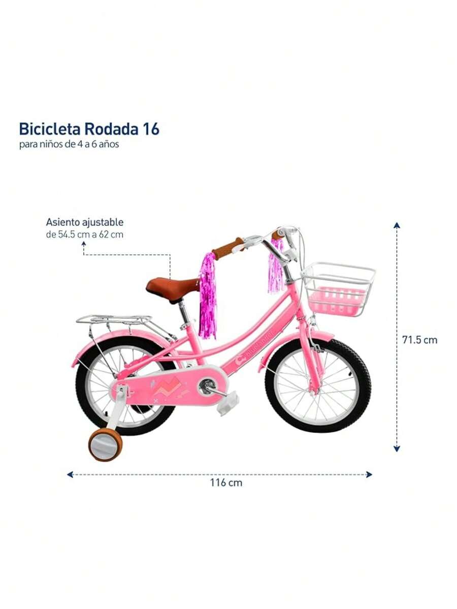 Bicicleta Infantil Rodada para niñas de 4 a 6 Años