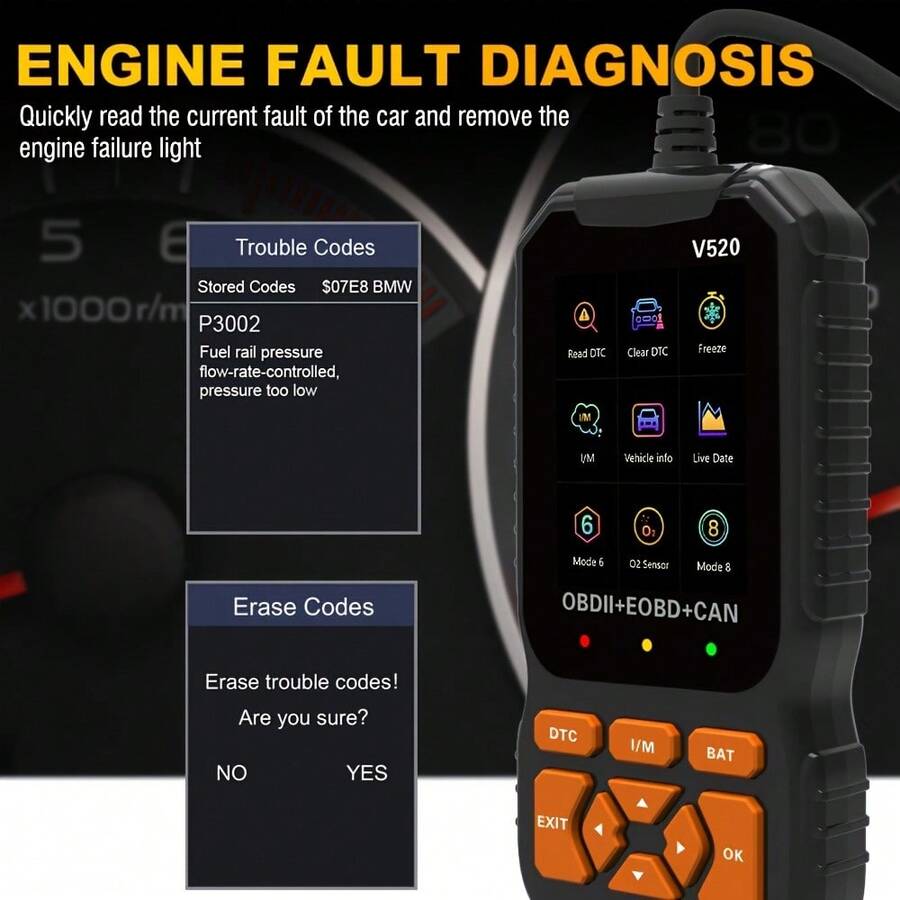 Escáner de diagnóstico OBD2 V520 2026