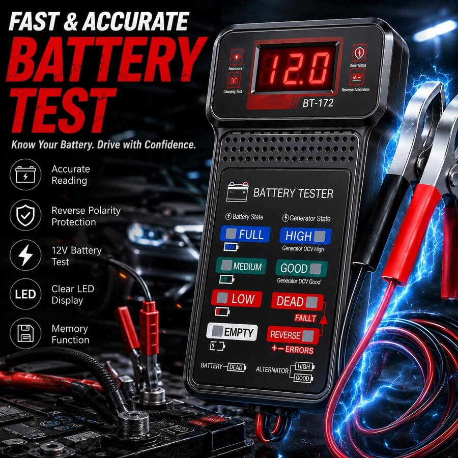 Probador de batería inteligente 10 en 1 para automóviles