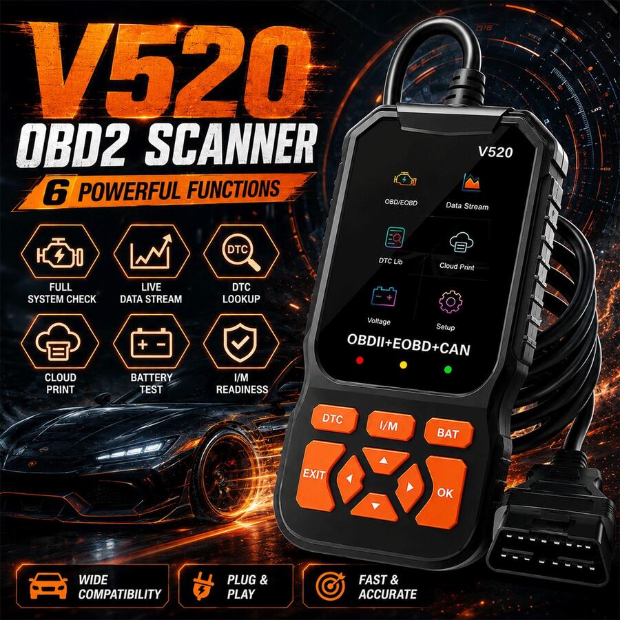 Escáner de diagnóstico OBD2 V520 2026