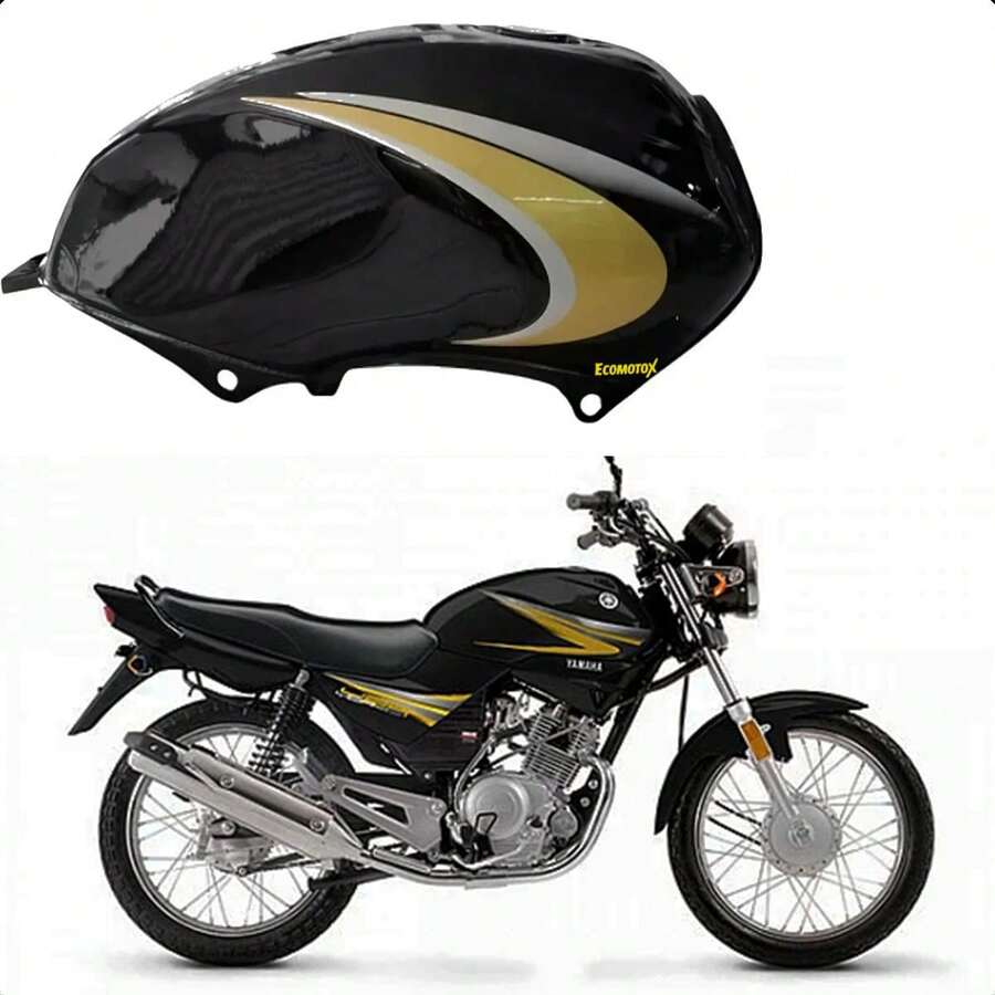 Tanque de Gasolina Negro Compatible con YBR125 – Gran capacidad, ajuste preciso y estilo renovado