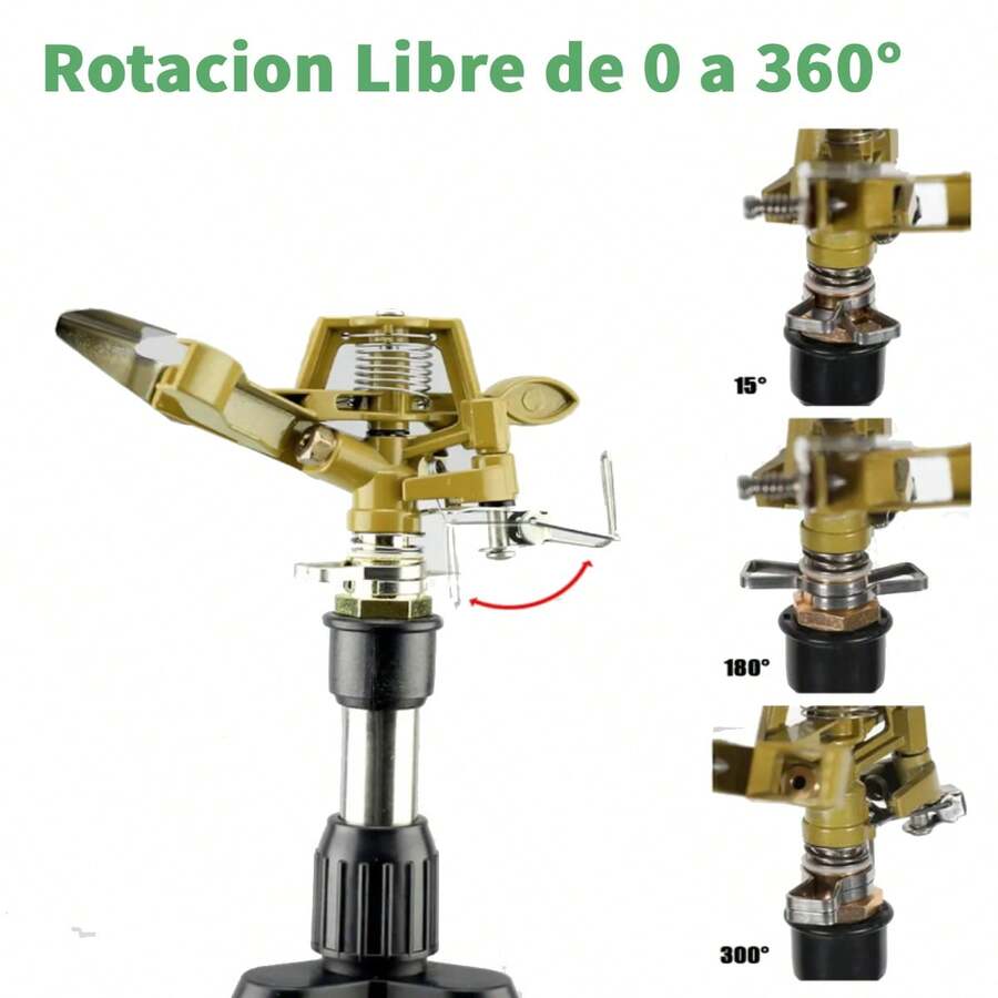 Aspersor de impacto sobre base de trípode Aspersor de césped
