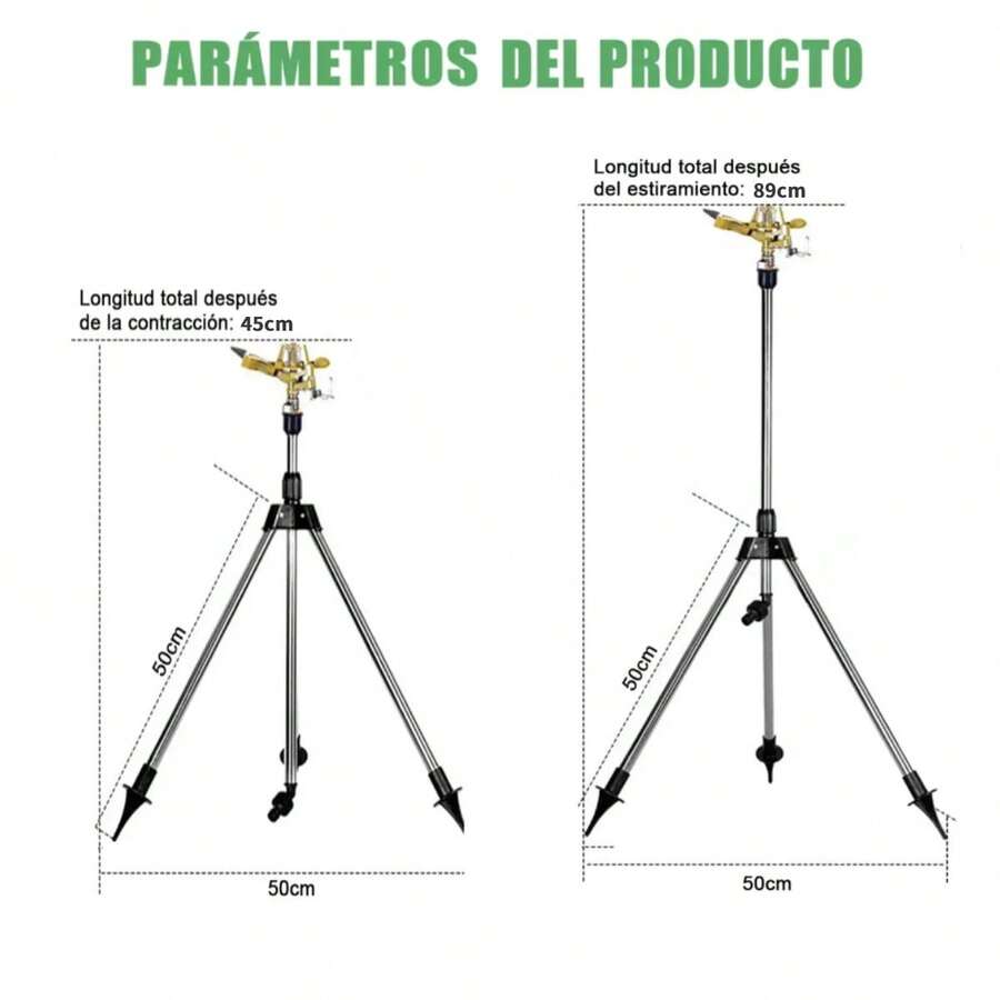 Aspersor de impacto sobre base de trípode Aspersor de césped