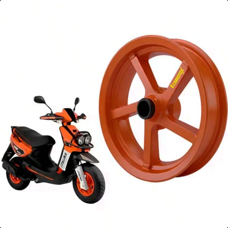 Rin Delantero 3.5 x 10 Naranja Compatible con Italika WS150 – Diseño deportivo, gran resistencia y apariencia llamativa