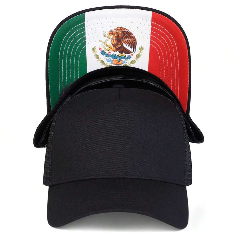 Gorra de camionero con estampado de águila