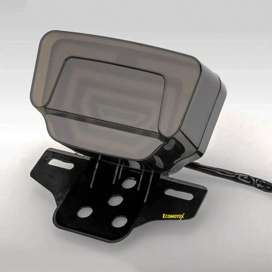Calavera LED Universal con Intermitentes Integrados Blanco/Rojo y Amarillo – Diseño moderno, alta visibilidad y estilo deportivo