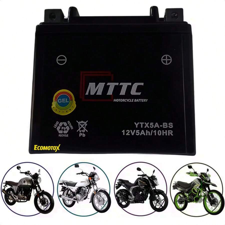 Batería de Gel YTX5L-BS 12V para Motocicleta