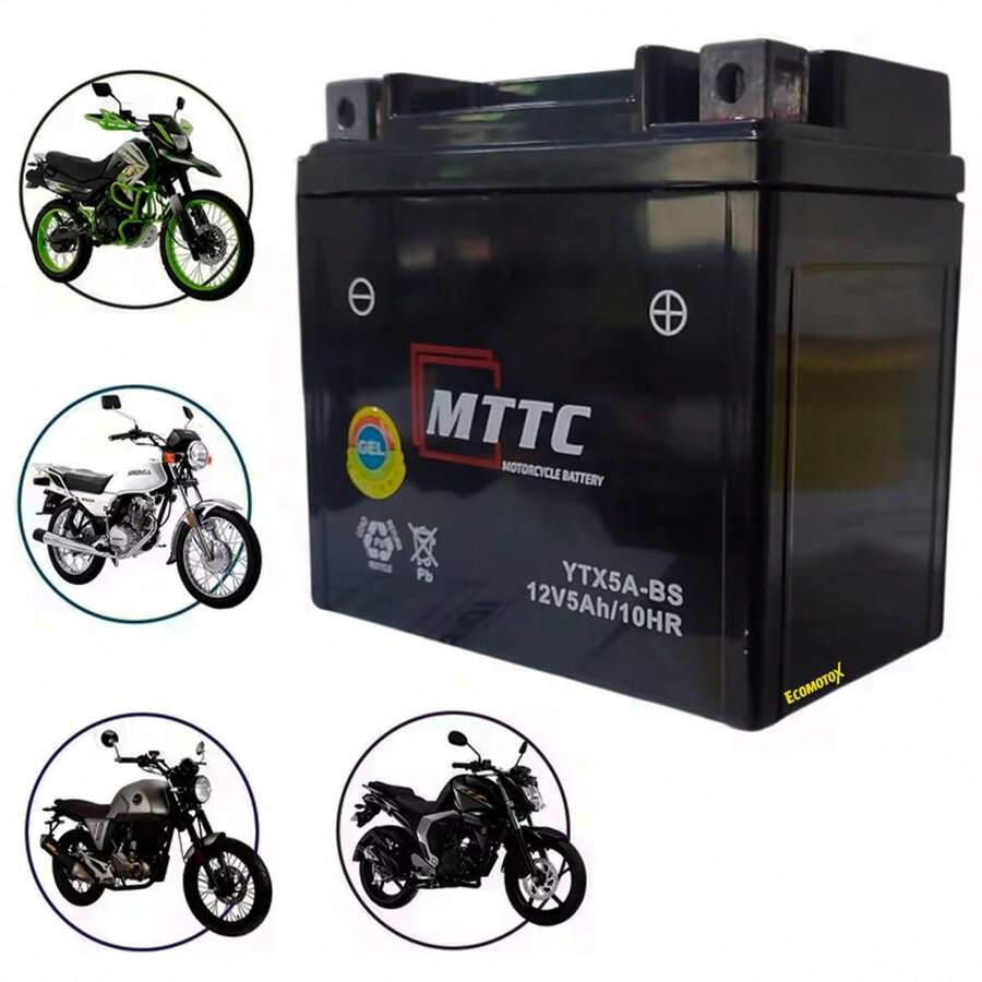 Batería de Gel YTX5L-BS 12V para Motocicleta