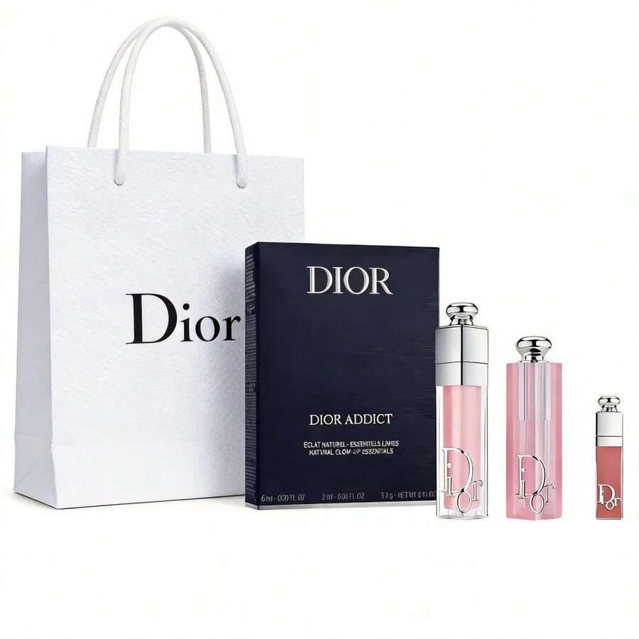 DlOR Addict Lip Glow Gift Set 3 Piezas+bolsa