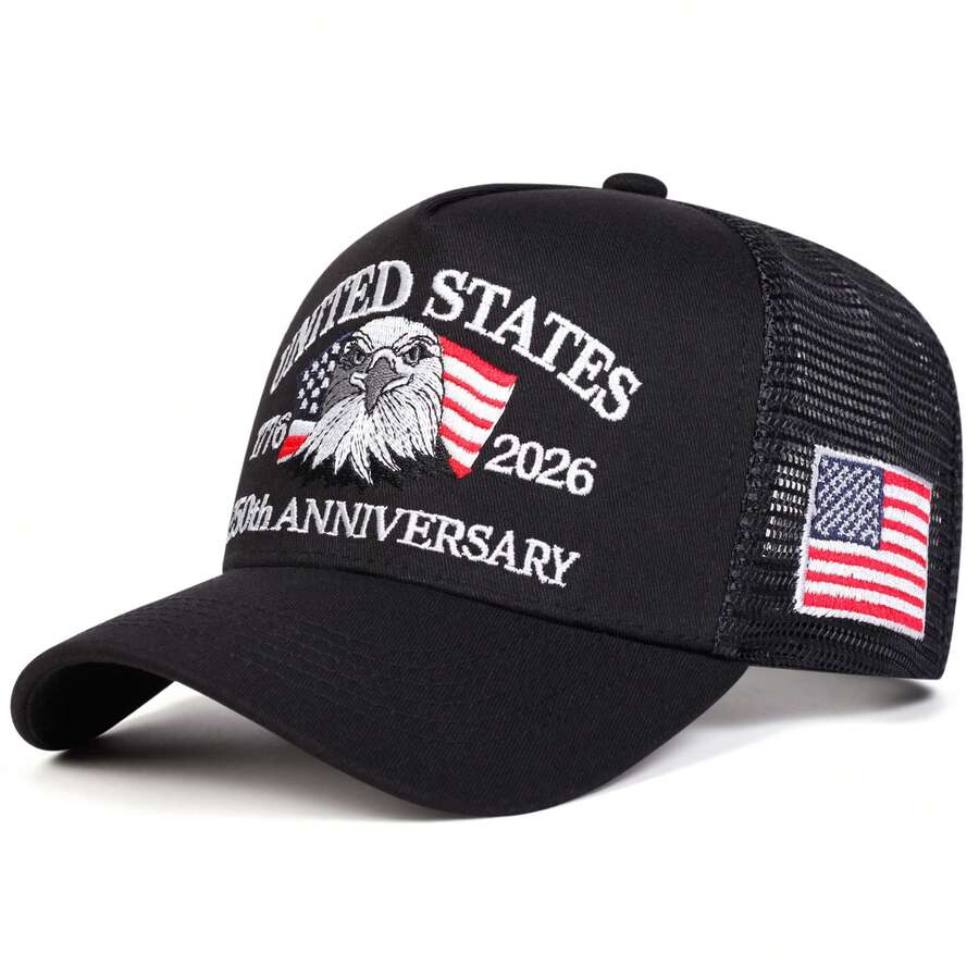 Gorra de camionero con estampado de águila