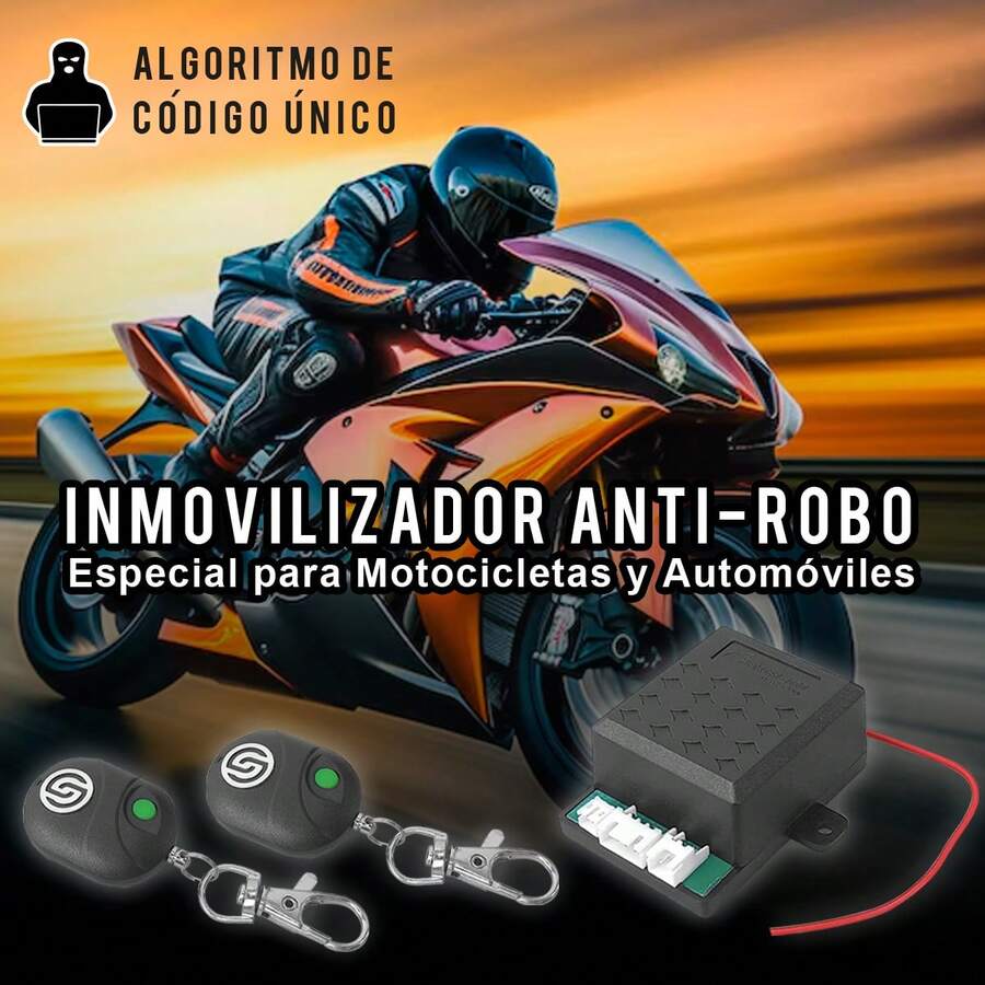 Alarma Antirobo Moto Auto Con Control Remoto