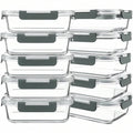 10 paquetes de recipientes de vidrio