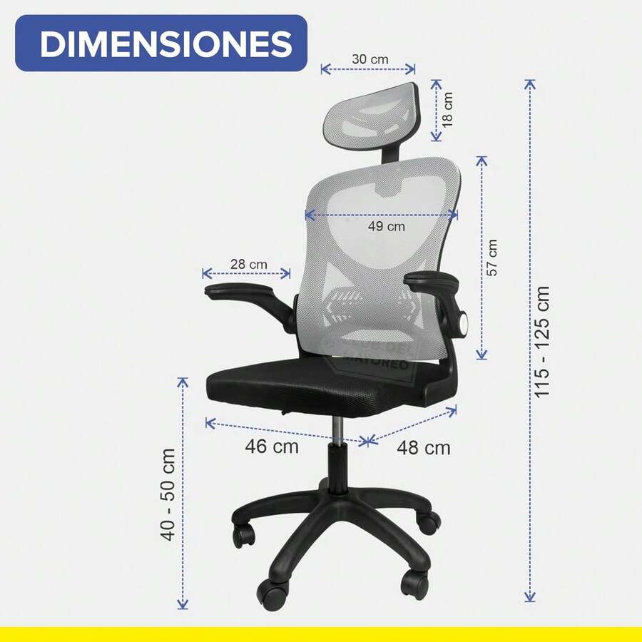 Silla De Escritorio Gris