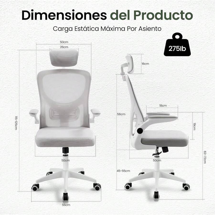 Silla Oficina con Altura Ajustable