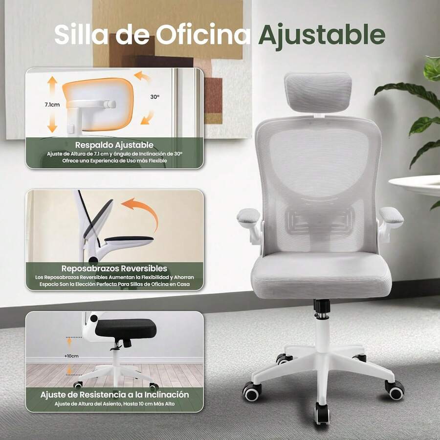Silla Oficina con Altura Ajustable
