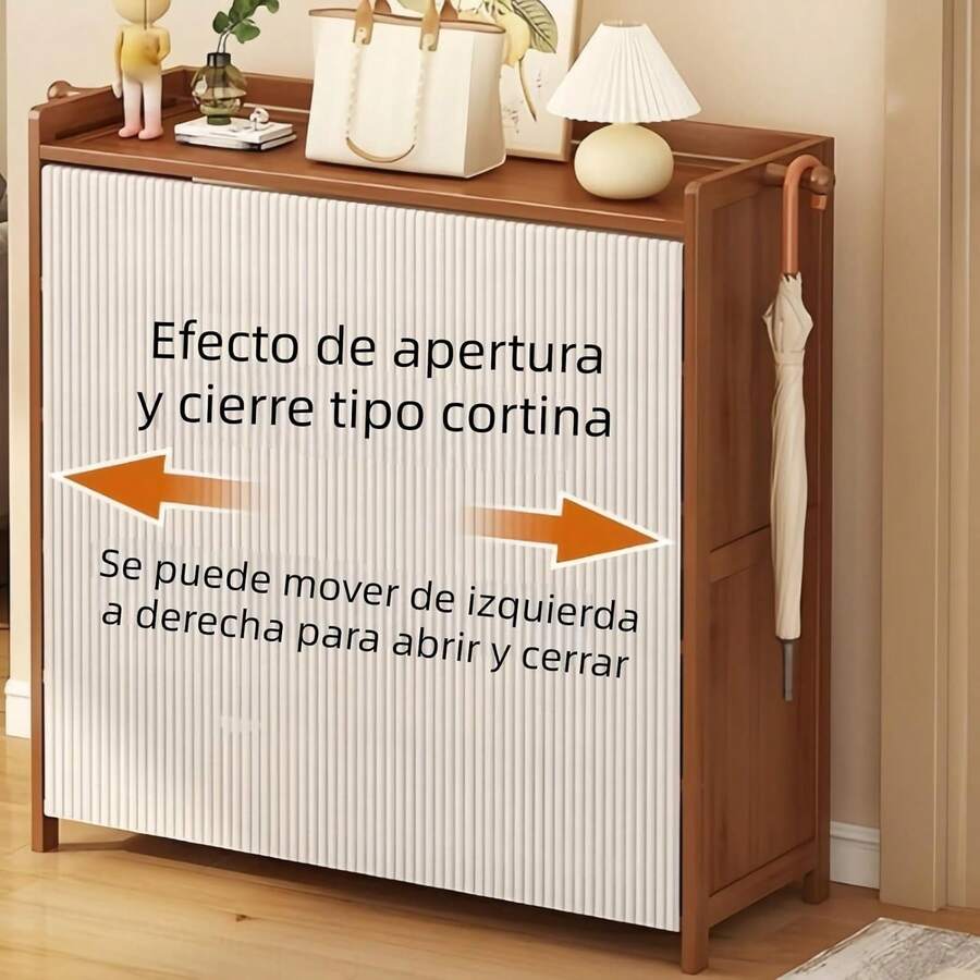 Zapatero de bambú con 5 estantes