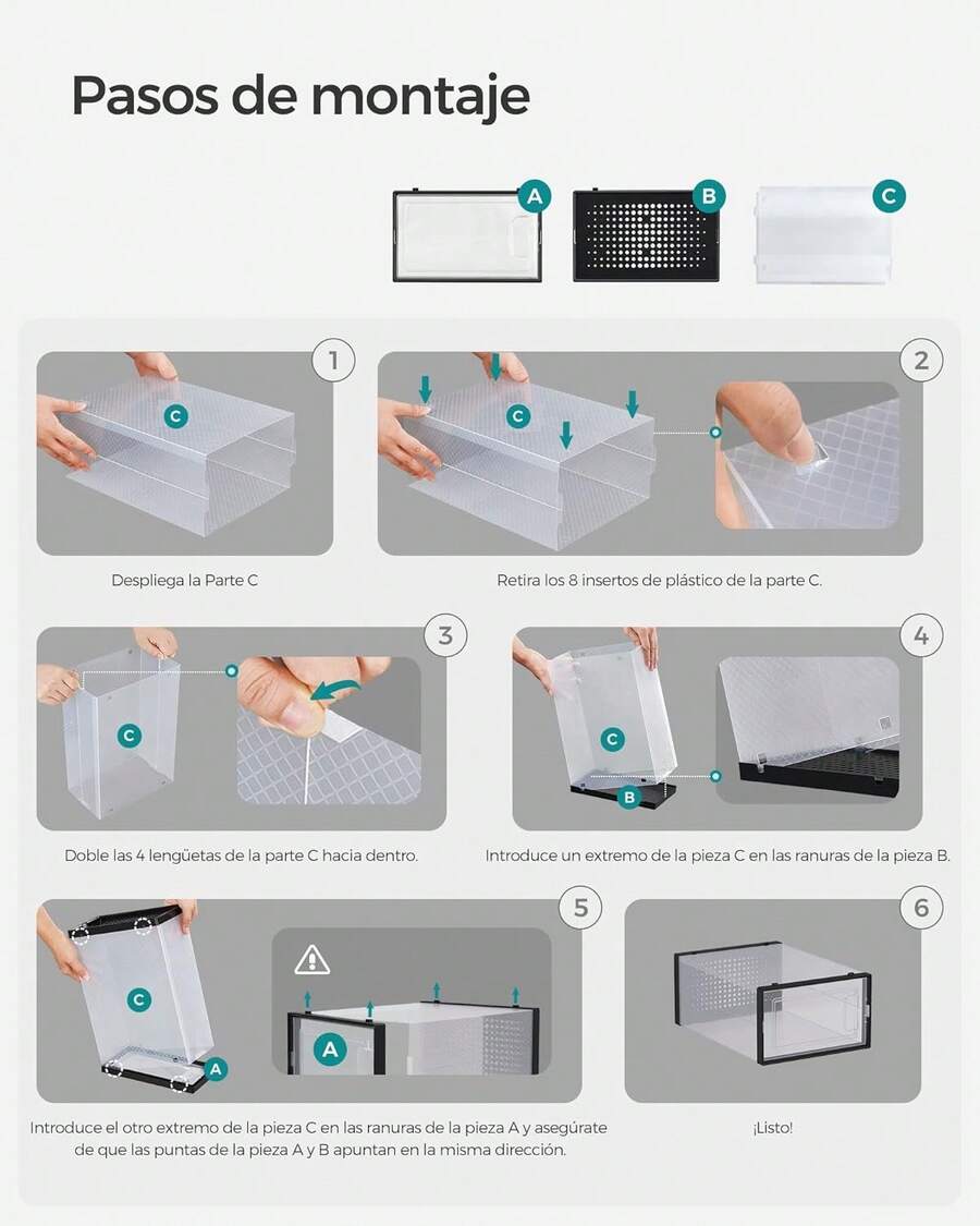 Cajas de Zapatos Plástico