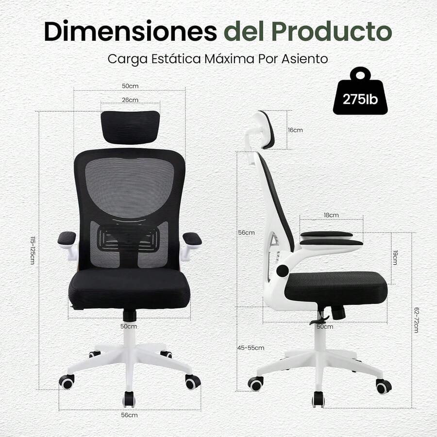 Silla Oficina con Altura Ajustable