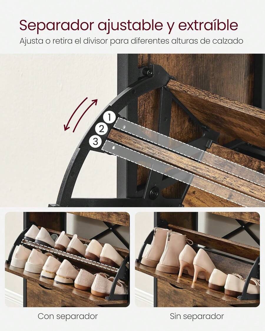 VASAGLE - Gabinete de Zapatos