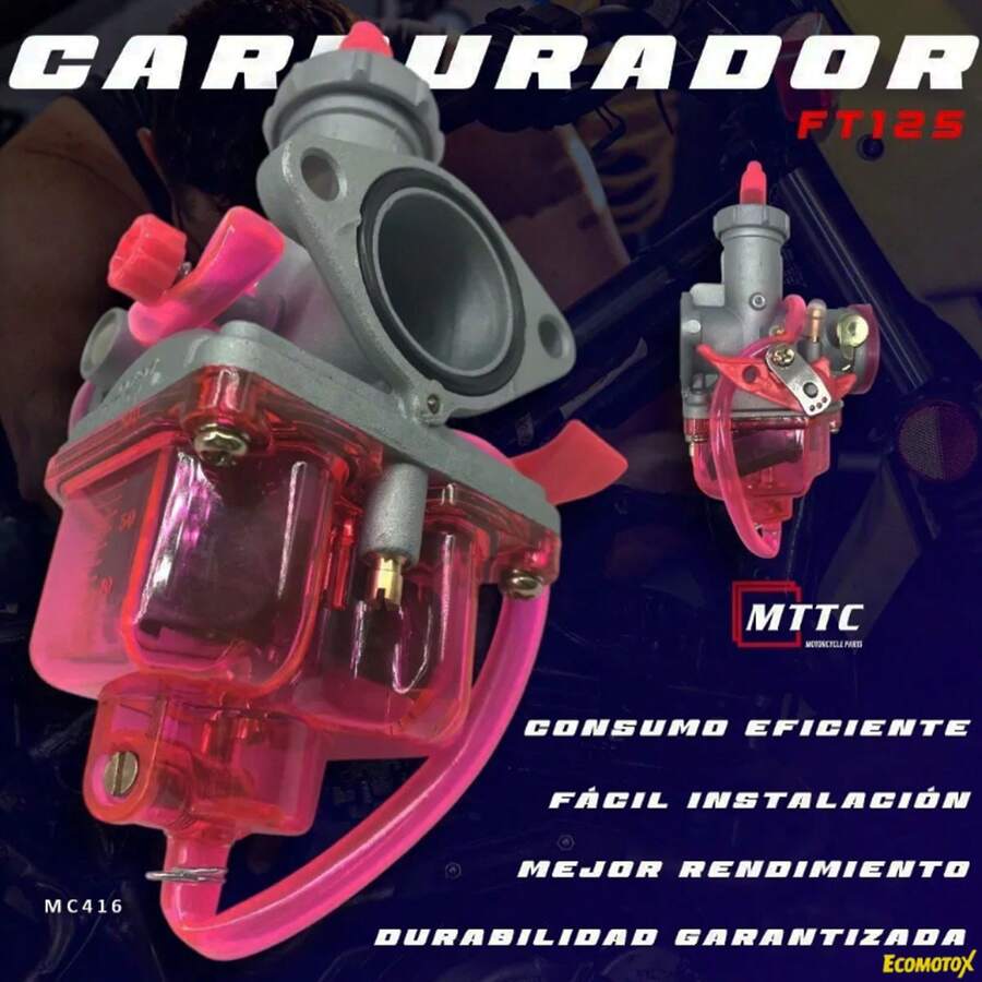 Carburador Color Fiusha Compatible con FT125 / DM125 / DT125 / 125Z
