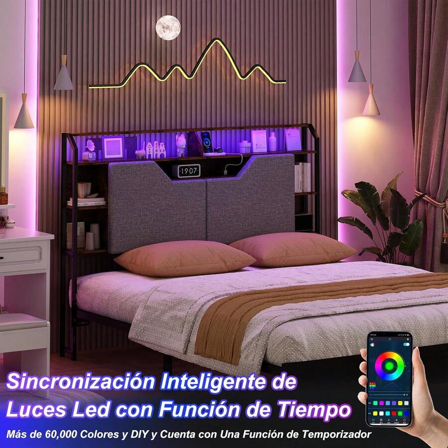Cabecera Matrimonial con Luz