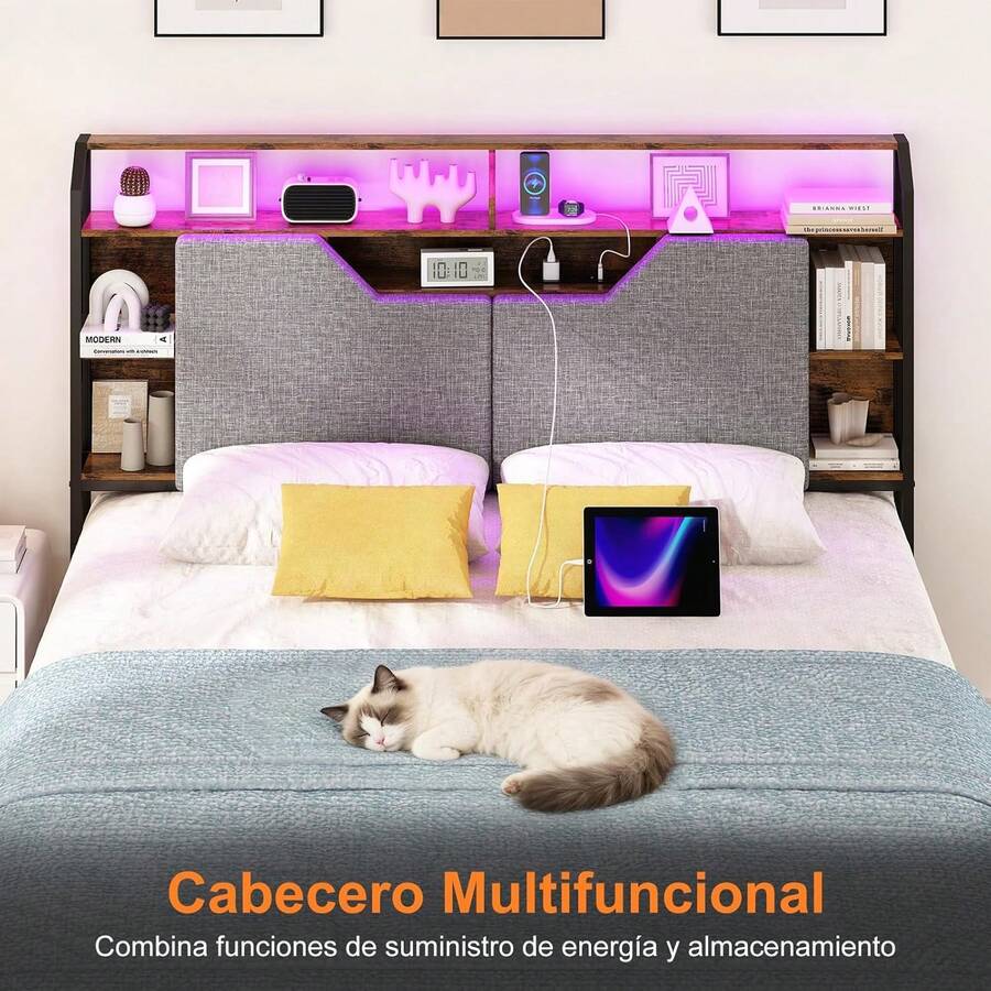 Cabecera Matrimonial con Luz